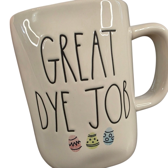 🐣 RAE DUNN "Great Dye Job" Mug – Easter Spring Pastel Eggs – Pink Interior - Picture 2 of 5